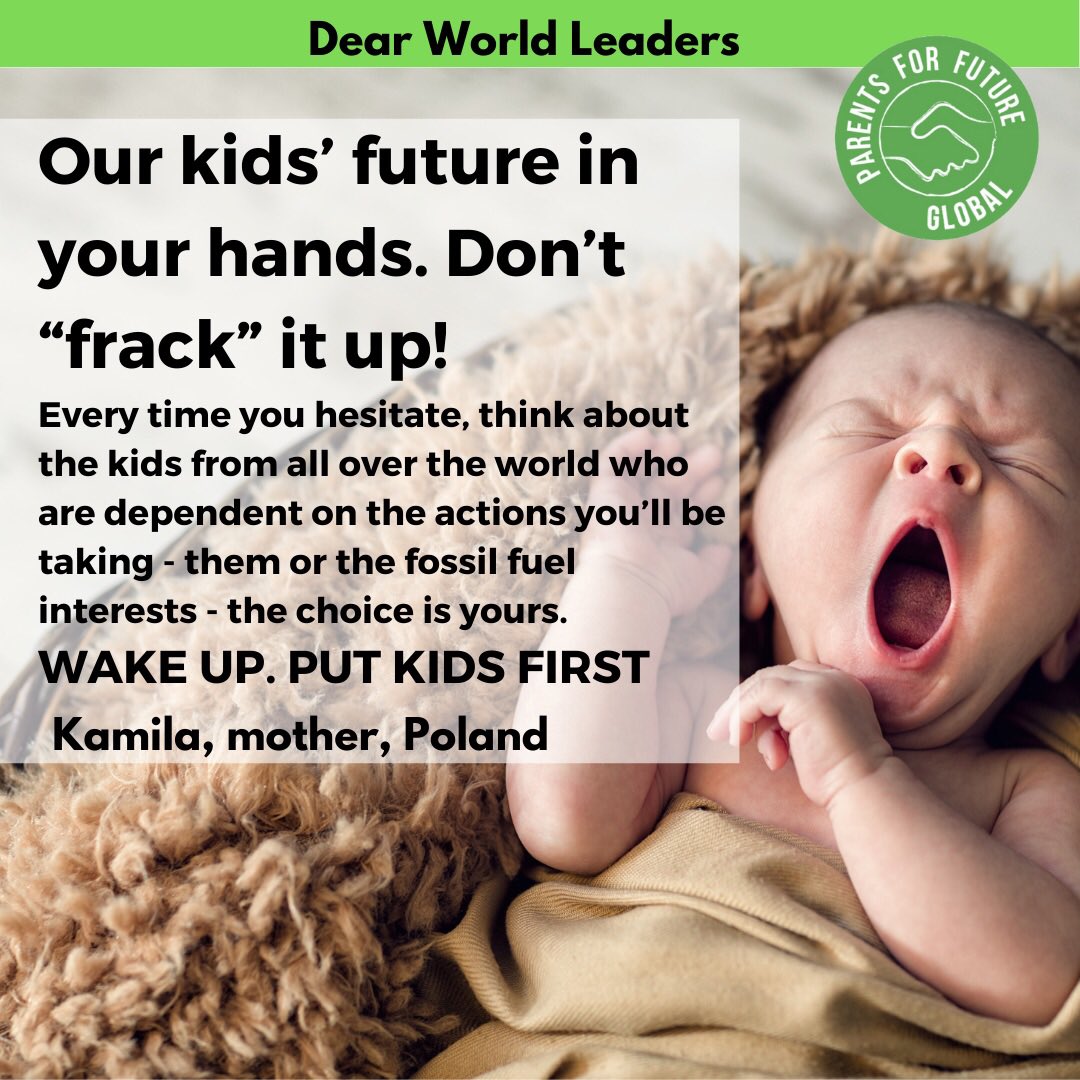 As world leaders prepare to go to global climate talks #COP27, parents from around the world are sending messages <a href="/COP27P/">COP27</a>. #KidsFirst #FossilFuelTreaty  Sign our letter parentsforfuture.org/FFT-parent-let…