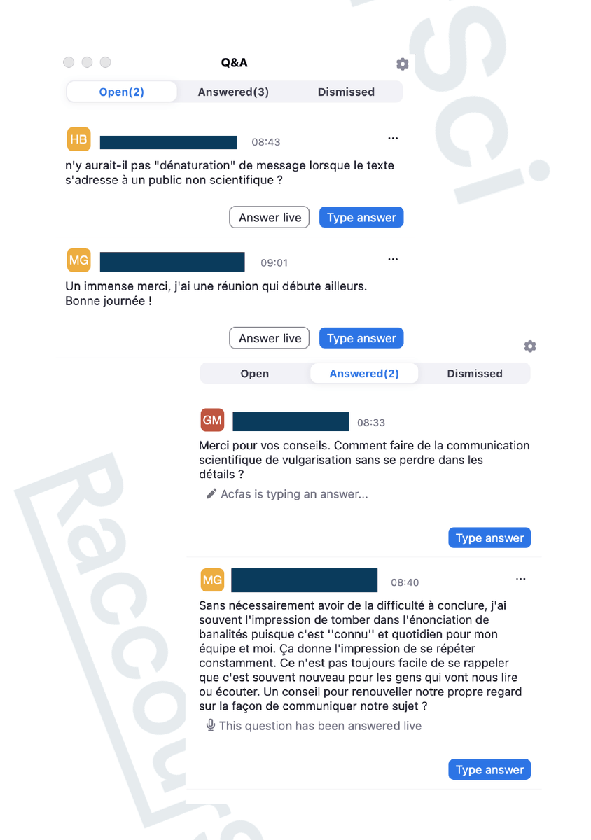 RaccourSci's tweet photo. ☕️ Un café très chaud ce matin avec l'animatrice Sophie Malavoy sur le titre, l’#amorce et la conclusion d’un texte de #vulgarisation scientifique, comme en témoigne le fil de discussion.
🗓️ Prochain #CaféRaccourSci: mercredi 7 déc., à 12h00 GMT
#ComSci | @auf_org | @_Acfas https://t.co/7EFgxDqxug