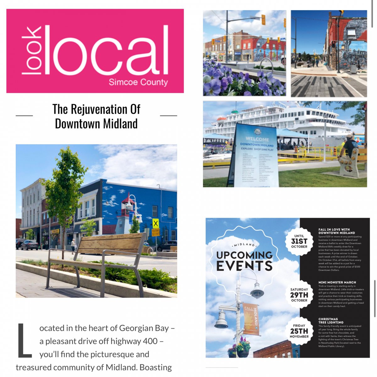 You may have seen Look Local's magazine around town, now that they have expanded to Simcoe County. The current edition features our beautiful Downtown Midland!
The issue is now online too. Visit... more at shoplocal.ly/46Tiw