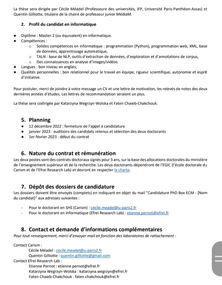Offre de contrat doctoral au @Carism_IFP. RT appréciés 
poke <a href="/nomirazowski/">gouinette parle trop</a>