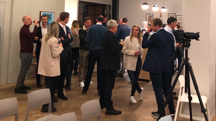 GBGplc's tweet photo. Here @ThinkRiseGlobal, the room is filling up for our #MissingCryptoQueen event with @JamieJBartlett and our guest panel of #crypto experts including @petermccormack, @amber_ghaddar, @GetCoinJar and @AlexBatlin #GBGcryptoLIVE #HomeOfFinTech #Buildtrust https://t.co/ow76A4eoAR
