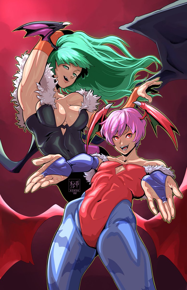 Post Halloween Darkstalkers with Lilith and Morrigan Aensland! #ヴァンパイア