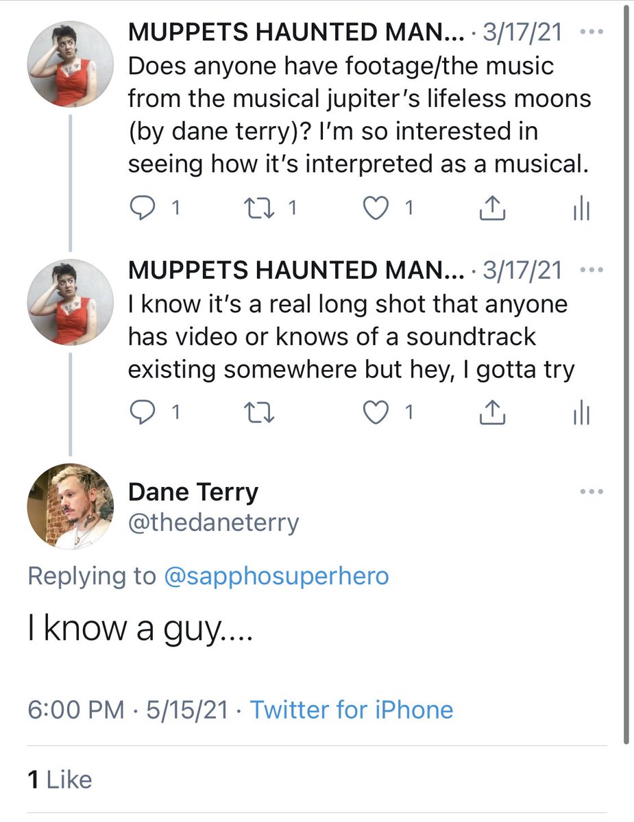 Remembered that this happened and now I am bummed he never followed up