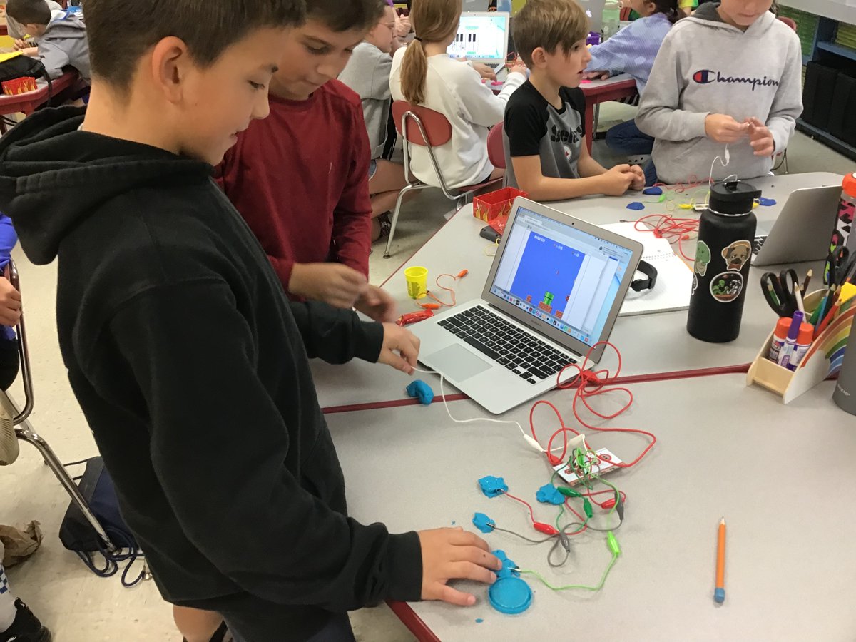 Today we learned how the Makey Makeys work and played some games.  We will use these for our top secret Thanksgiving projects to be revealed later this month.  <a href="/efeateaches/">EFEA</a>