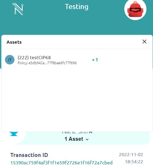 First CIP68 NFT minted with our platform! Like a piece of cake

In the next update we will release CIP68 as beta feature 🤩

NFTs minted with us will be readable by Plutus! You think about the art, we think about the tech🤓

<a href="/berry_ales/">Ales</a>
#Cardano #Dapp