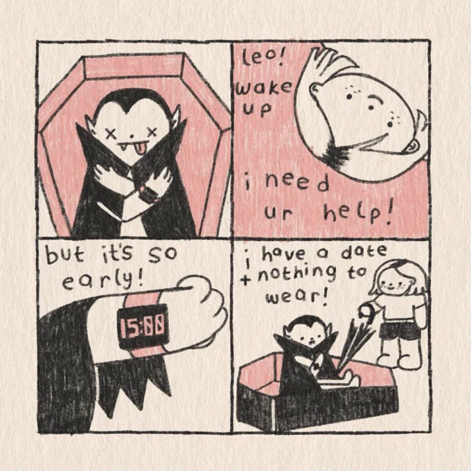 🧵 gay vampire story by @RemyGTuri and me (1/9) 