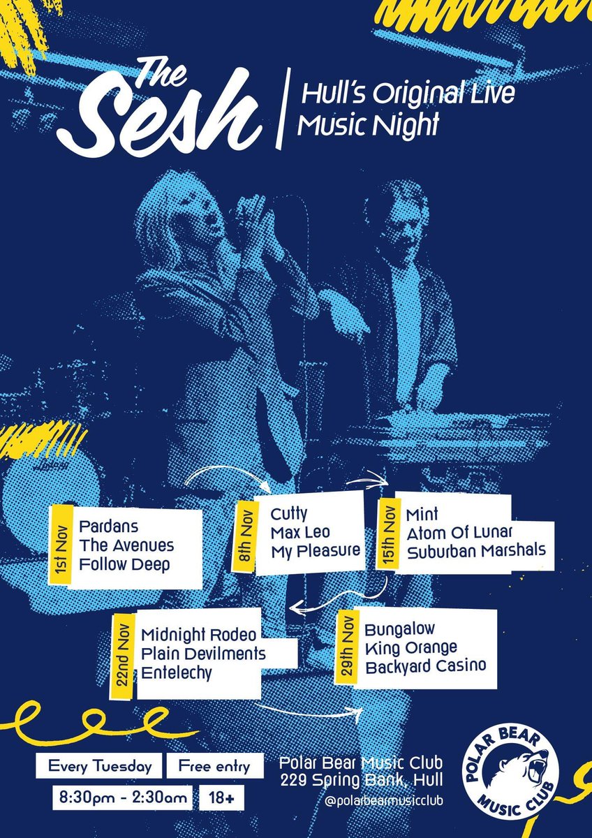 Maybe one more show! 🤪

Delighted to announce we are playing our first show at Polar Bear Music Club on the 15th November alongside <a href="/AtomOfLunar/">Atom Of Lunar</a> and Mint. 

See you there! #hullmusic #hulllive #hullindie