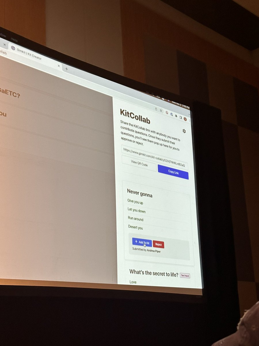 Gotta love a good Rick Roll! <a href="/lesliefisher/">Leslie Fisher</a> #GaETC22