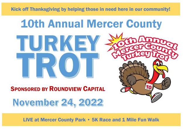 Sign up today and join Team Mercer Street Friends for the Mercer County Turkey Trot to support the MSF Food Bank and other local food pantries! mercercountyturkeytrot.com