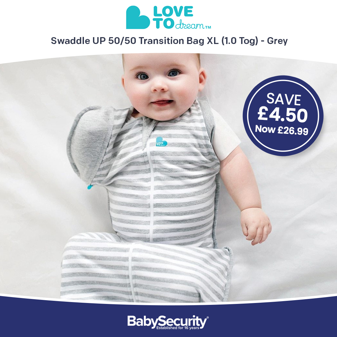 The Love To Swaddle UP 50/50 Transition Bag is a stage two of the Love to Swaddle UP range. It still has the unique 'arm up' design of the Swadddle UP Original but this time the 'wings' are removable. 
Shop here ⬇
babysecurity.co.uk/products/love-…