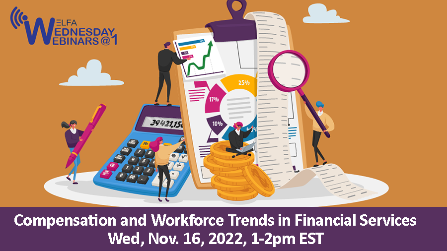 ELFAOnline's tweet photo. Don't miss the ELFA Wednesday Webinar "Compensation & Workforce Trends in Financial Services" on Wed, Nov. 16, 1-2pm EST. Featuring results from ELFA's 2022 Equipment Leasing & Finance Compensation Survey with reps from @Aon_plc. https://t.co/8bgeXQu3AM #ELFAKnowledgeHub https://t.co/PPvwXjKCyW