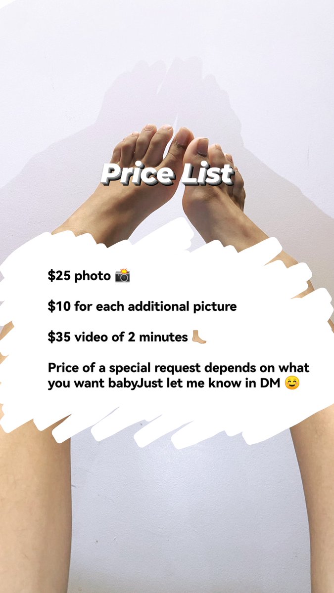 Angelfeetx888's tweet photo. Price list baby x Ask for the PayPal by DM https://t.co/6ALrcZyzL1