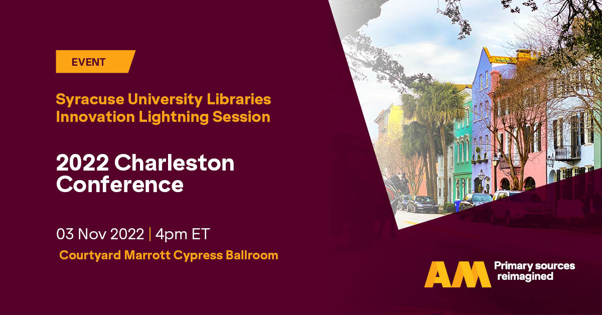 AM Quartex (@quartexnews) on Twitter photo Join AM Quartex customer <a href="/SyracuseULib/">Syracuse University Libraries</a> for their Innovation Lightning Round <a href="/chsconf/">Charleston Hub</a> tomorrow. Hear from Scott Warren, Associate Dean for Research Excellence, about their new integrated digital library model Join AM Quartex customer <a href="/SyracuseULib/">Syracuse University Libraries</a> for their Innovation Lightning Round <a href="/chsconf/">Charleston Hub</a> tomorrow. Hear from Scott Warren, Associate Dean for Research Excellence, about their new integrated digital library model