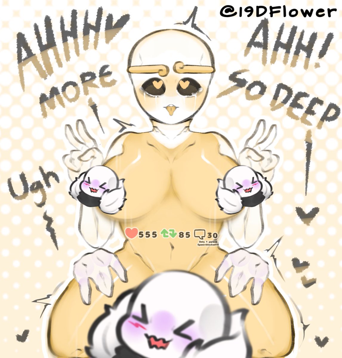If the goal is reached, I'll take the Cross out for everyone!  I'm rooting for you all!⭐️⭐️⭐️
#undertaleAU #undertalensfw