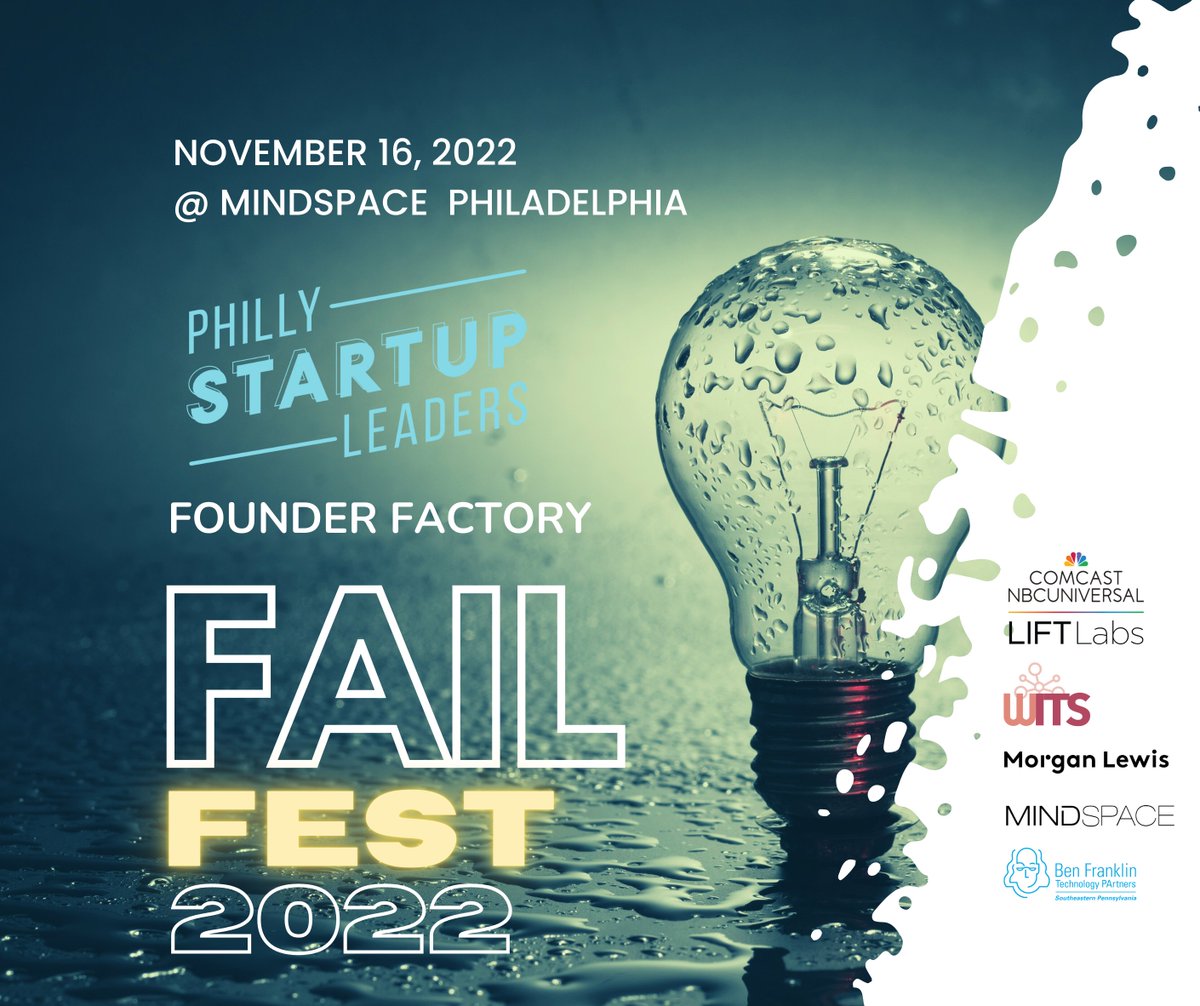 gloriabell's tweet photo. Join @StartupLeaders on Nov. 16th for #FounderFactory22 Fail Fest! Speakers Sessions on Overcoming Failure, Peer Pitching, Expert Office Hours, Investor Speed Dating &amp; Happy Hour. Register today while tickets last! Speaker announcements coming soon! https://t.co/yI8X2rOVgm https://t.co/0GDF83ILz5