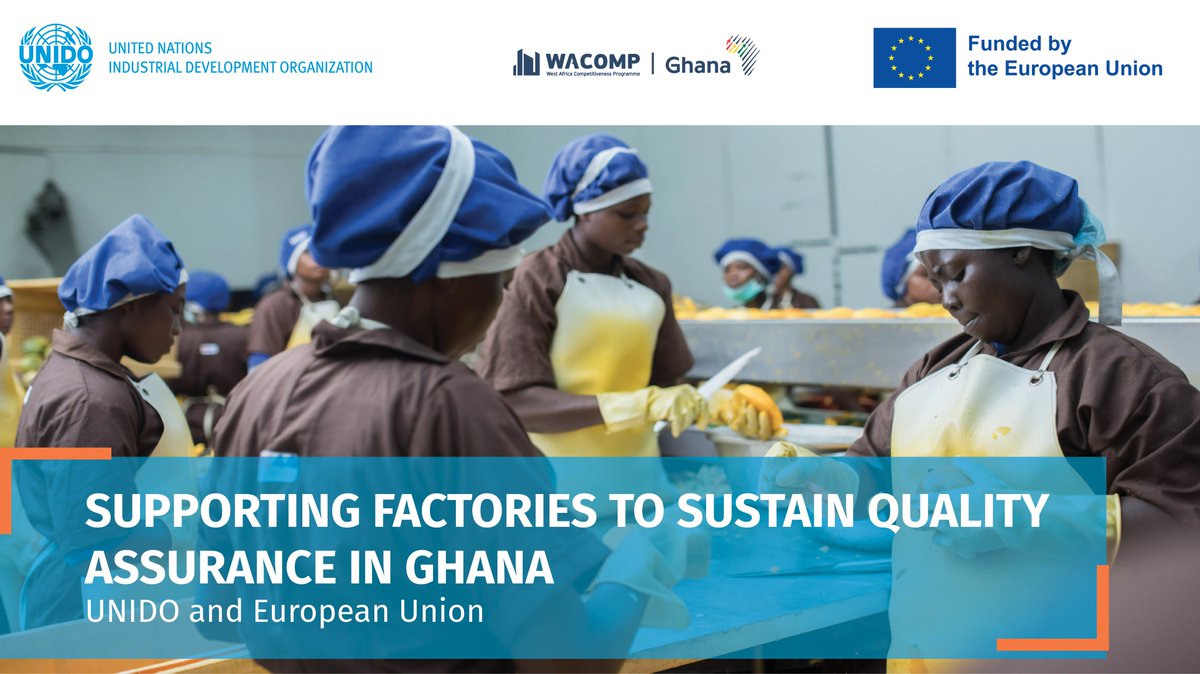 WACOMP Ghana (@wacompghana) on Twitter photo Through @UNIDO_Ghana & <a href="/EuropeInGhana/">European Union in Ghana</a> #WACOMP🇬🇭 is supporting factories under the <a href="/motigovgh/">Ministry of Trade and Industry</a> #1D1F initiative to sustain #QI #foodsafety as it continues to build the capacity of listed factories in #Ghana
Read more👉 bit.ly/3zD4bJO
#marketaccess #SDGs #UNIDO #EU #GMPs Through @UNIDO_Ghana & <a href="/EuropeInGhana/">European Union in Ghana</a> #WACOMP🇬🇭 is supporting factories under the <a href="/motigovgh/">Ministry of Trade and Industry</a> #1D1F initiative to sustain #QI #foodsafety as it continues to build the capacity of listed factories in #Ghana
Read more👉 bit.ly/3zD4bJO
#marketaccess #SDGs #UNIDO #EU #GMPs