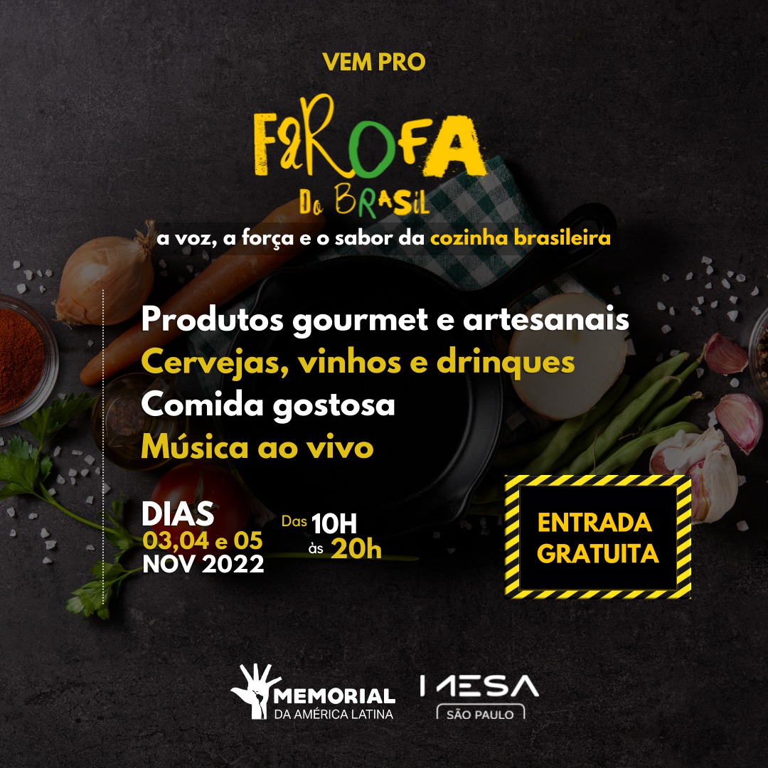 memorialsp's tweet photo. TÁ CHEGANDO MAIS UMA EDIÇÃO DO #MESASP NO MEMORIAL 😍🍴
Na quinta, 3 de novembro, o Memorial da América Latina recebe mais uma edição do Mesa SP https://t.co/s1tkZey0Om