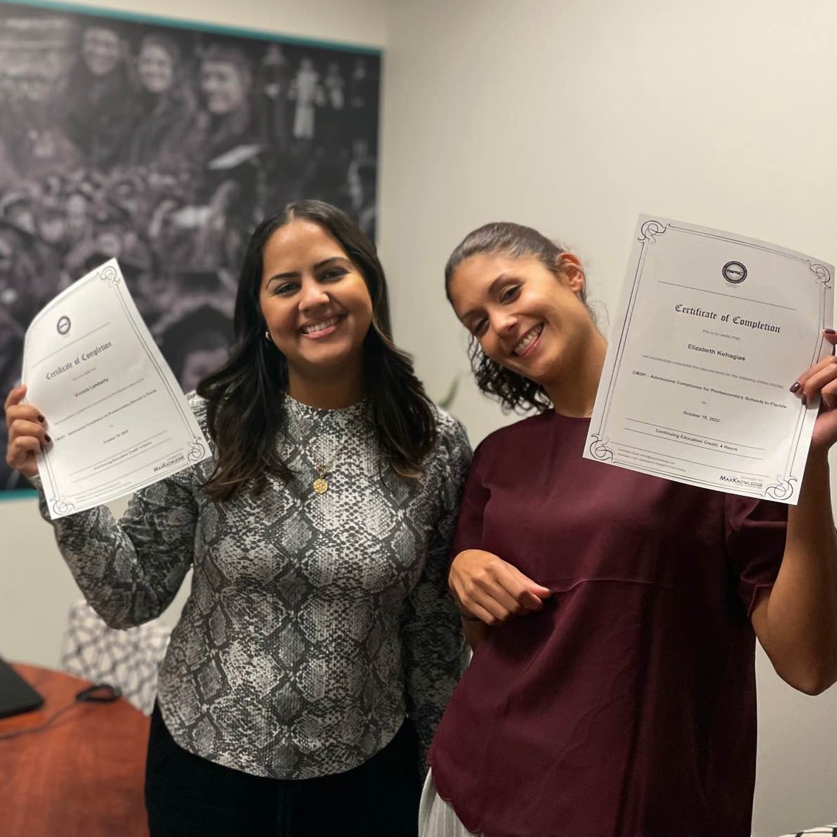 FTCcollege's tweet image. Congrats to Tampa’s newest members of the FTC admissions Team who  are now Florida Association of Postsecondary Schools and Colleges (FAPSC) compliant and ready to help students! 

(Left to Right): Viviana Lamberty and Elizabeth Kehagias.

#FloridaTechnicalCollege #FAPSC #TampaFL