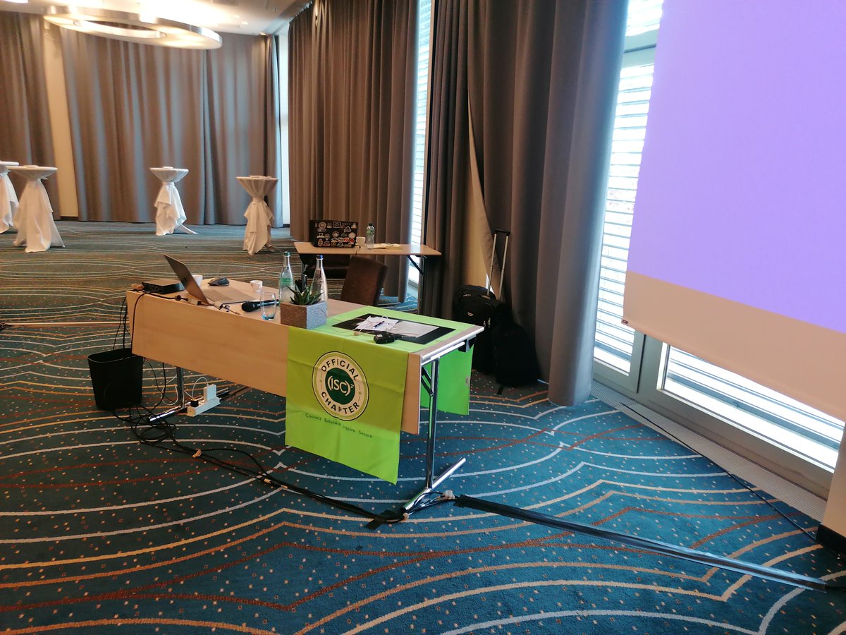 isc2ch2's tweet photo. Just the last checks before the Hybrid event @isc2ch2 in #Zurich!

#cybersecurity #events #infosecurity https://t.co/fz3y4uvymM
