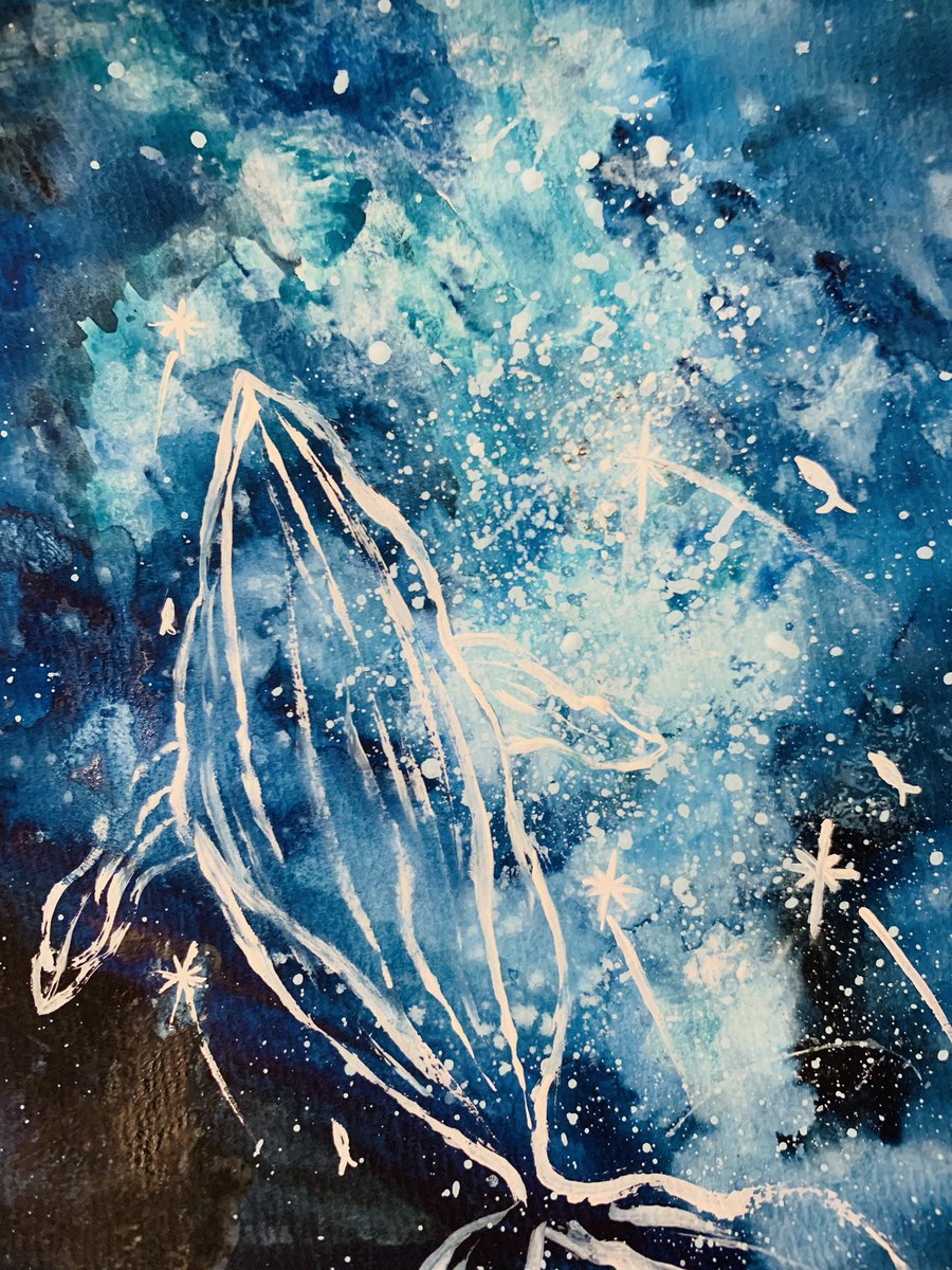 supuraneko's tweet photo. 旅をするクジラ描いてみました！
宇宙好きです♡(´˘`๑) https://t.co/ZQIl2ELmDj