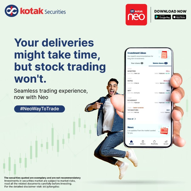 kotakneo's tweet photo. You wouldn’t know what speed is until you download the #KotakNeo app!
Disclaimer: https://t.co/mM1sKSDjB8
#NeoWayToTrade #NeoApp #TradingApp #Trading #Investing #StockMarket #KotakSecurities #NewLaunch