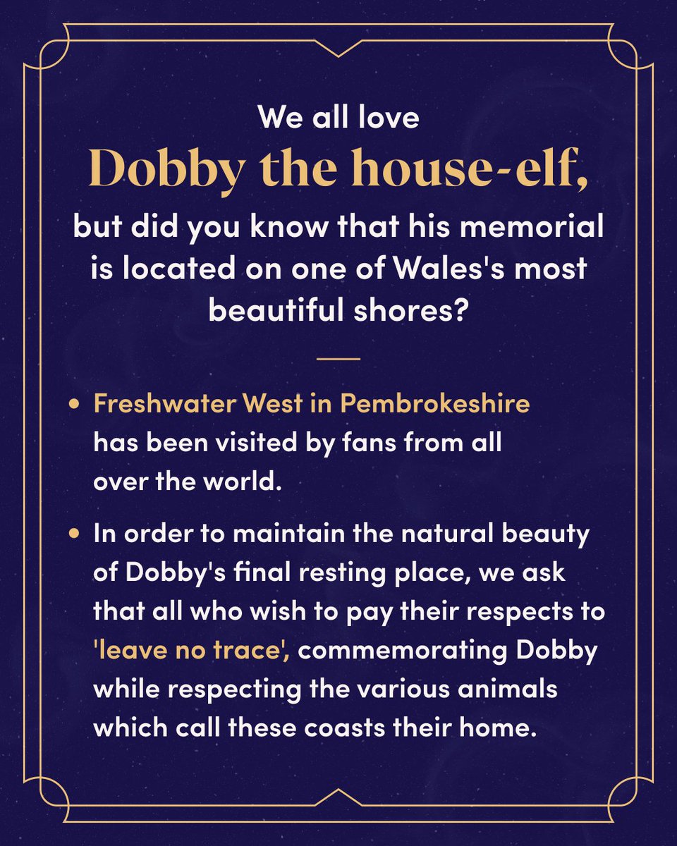 wizardingworld's tweet photo. 'Such a beautiful place, to be with friends'. Lucius Malfoy might've left Dobby a sock, but let's not leave anything on our coastlines! https://t.co/lezB0qOEhI