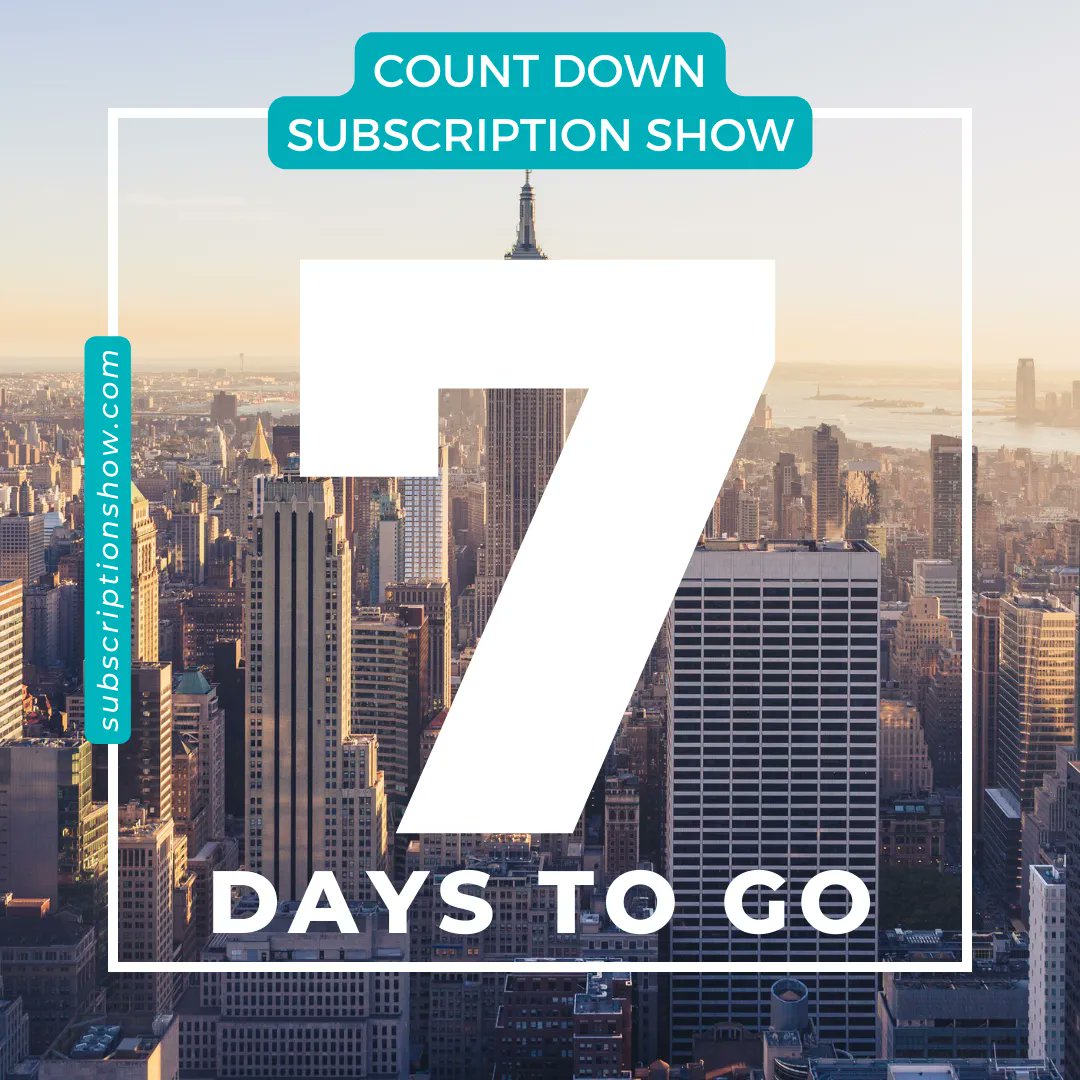 KGSexton's tweet image. ONE WEEK until #SubscriptionShow22! Have you bought your ticket? Are you ready for the BEST subscription-industry conference in the U.S.?! Click the link to get your virtual ticket or join us in person in NYC! buff.ly/3Sv1yQE 

#SubShow22 #SubscriptionInsider #Conference