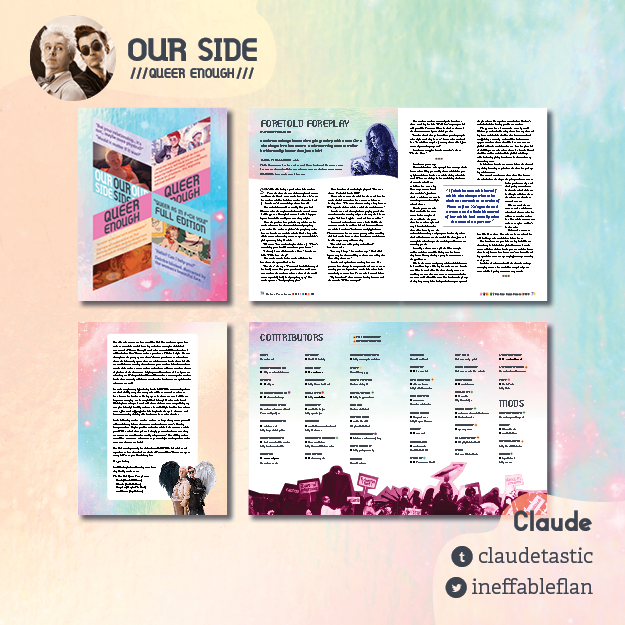 OurSideZine's tweet photo. Our final 'Queer Enough' promo is OSZ's designer @IneffableFlan! All of the covers, header images, layout, and even these promo images wouldn't be possible without her!

We close up tomorrow, so head to the download and enjoy the full digital zine! https://t.co/Tm64QvlOGh https://t.co/v5ysoS0itU