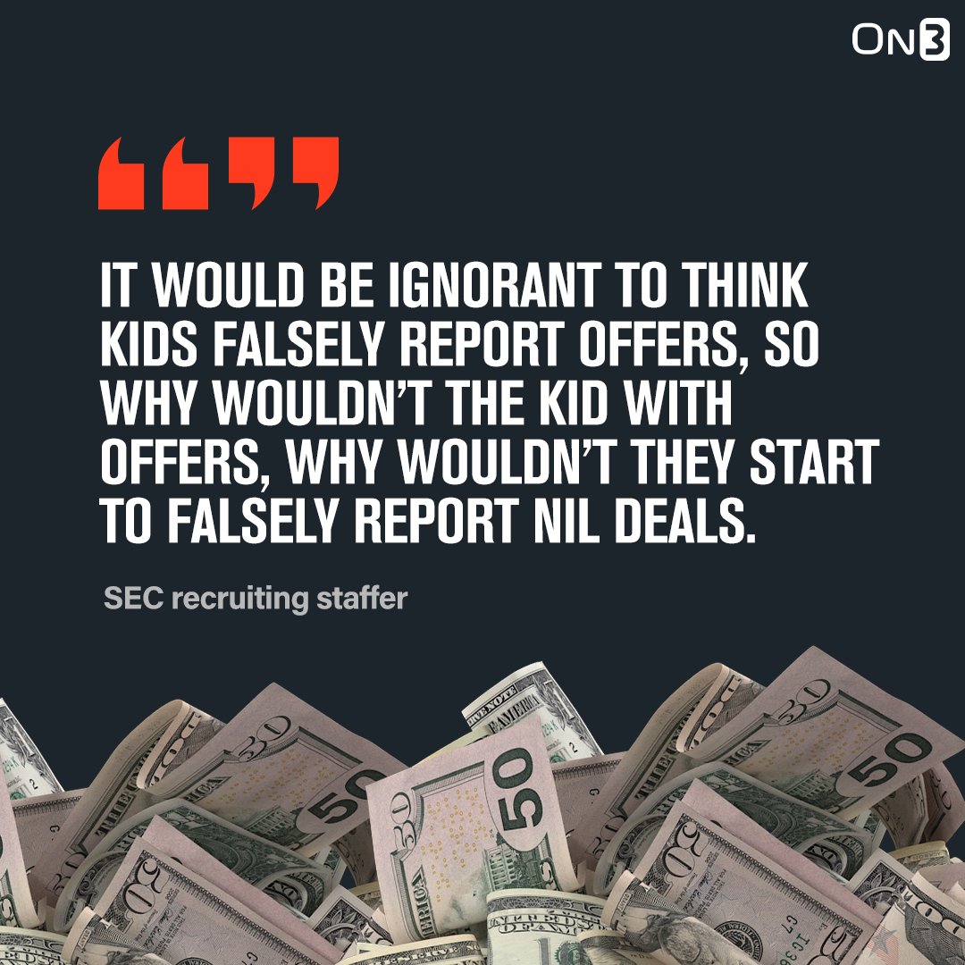 College coaches are now dealing with a new NIL reality. Recruits are lying to top programs about the NIL packages being offered by other schools vying for their commitment. Anything for a more lucrative financial guarantee. More from @Pete_Nakos96: on3.com/nil/news/colle…