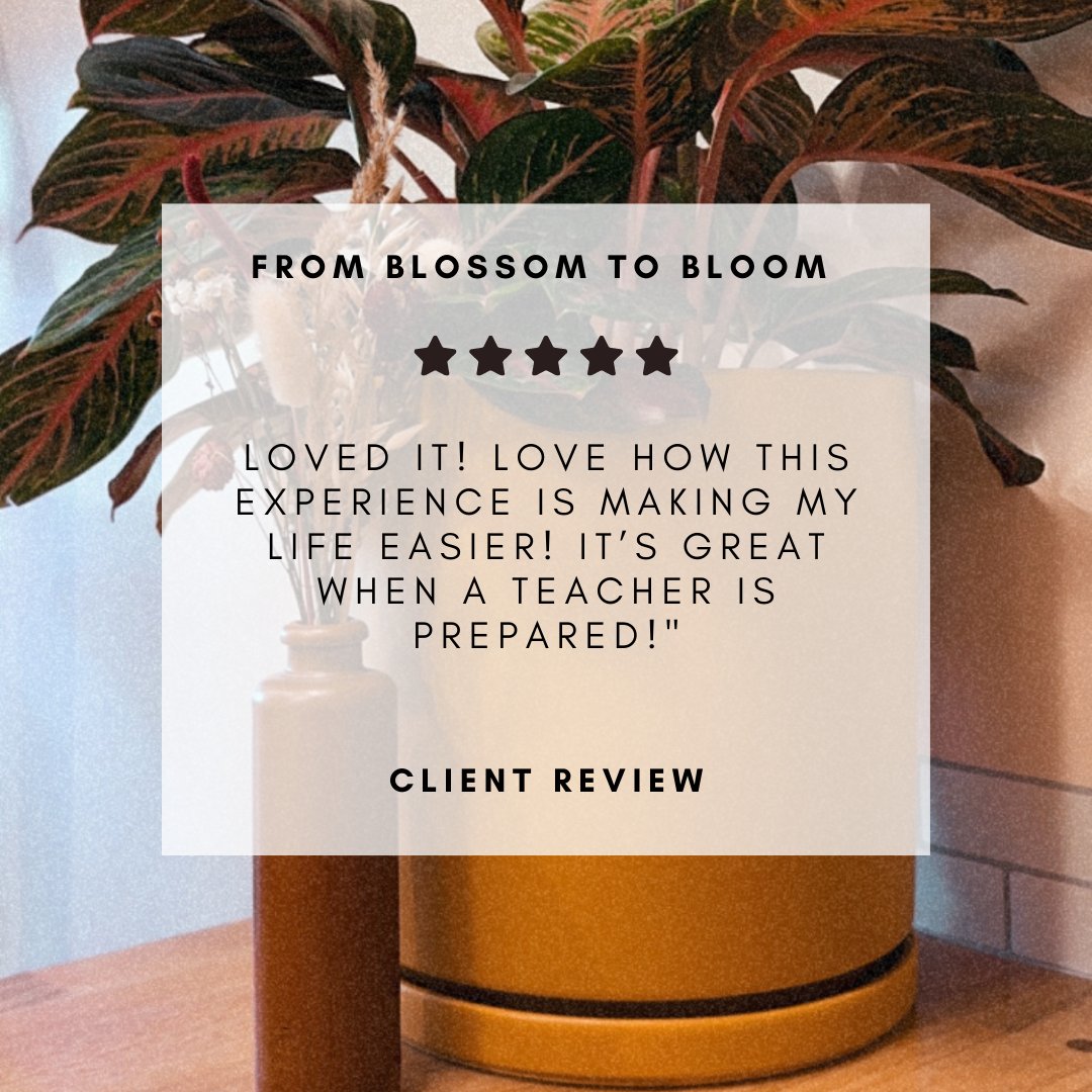 Make your life easier ;)
•
As we expand, we are continuing to build our workshops! Stay updated so you can be apart of the experience!
•
#fromblossomtobloom #teacherblog #teacherworkshops #studentworkshops #inspire #grow #review #clientreview