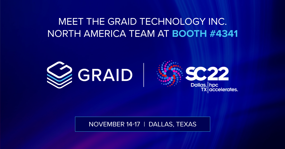 GraidTechnology's tweet image. Will we see you at SuperComputing 2022? This international conference provides insight on the latest trends, and how HPC can help you solve complex challenges. Stop by booth #4341 to meet our North America team! bit.ly/3f9fbae

#SC22 #SupremeRAID #GRAIDTechnology #RAID