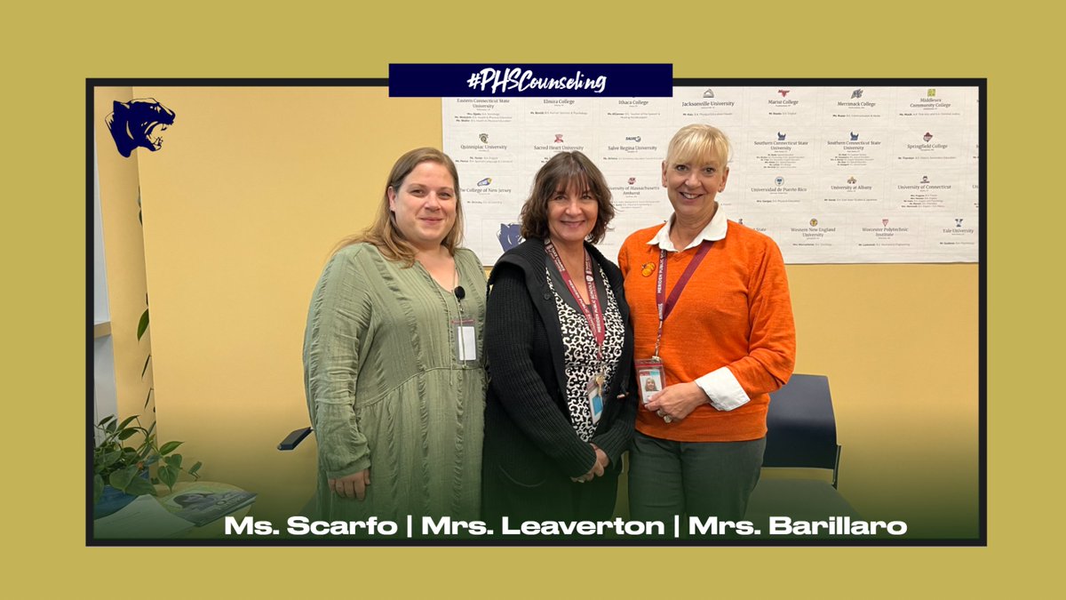 CounselingPlatt's tweet photo. Here in the counseling office, we are so lucky to have three great secretaries that are always willing to help! Meet Ms. Scarfo, Mrs. Leaverton, and Mrs. Barillaro. https://t.co/5mjYteNZF8