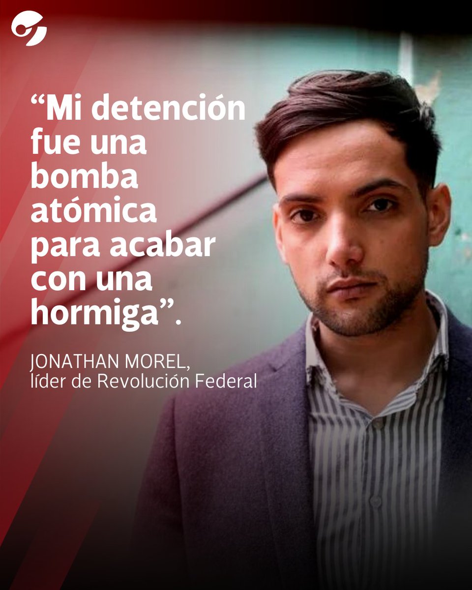 Horas después de haber sido liberado, el líder de Revolución Federal Jonathan Morel cuestionó el accionar de la Justicia y dijo que su detención fue una gran puesta en escena. 📲 Más información en clar.in/3zBA3ye