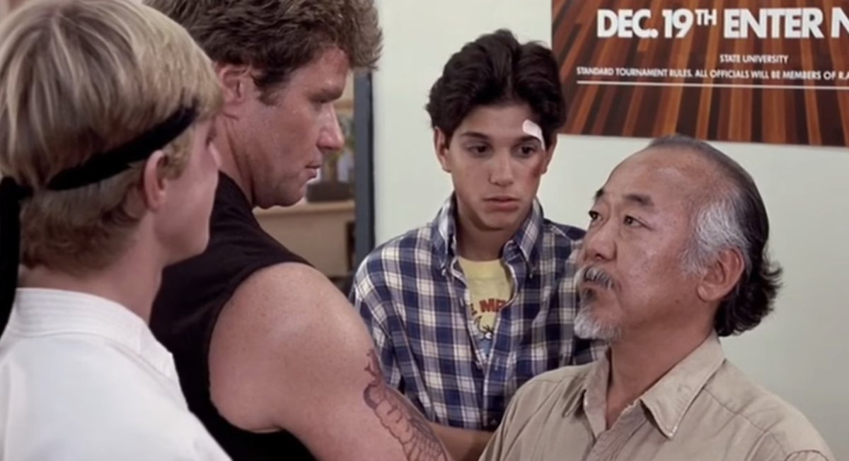 TalentedSlacker's tweet image. If you&apos;ve been following our #TheKarateKid commentaries you already know Daniel is king of #HoAssery and the look on his face right here defines it.