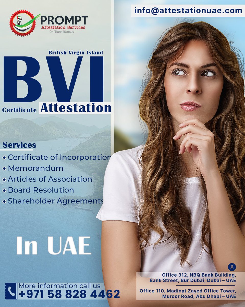 BVI Certificate Attestation for UAE
Visit: attestationuae.com/bvi-certificat…
map: goo.gl/maps/NEcZS7szd…
#bvi #bviattestation #bviattestationservices #bvicertificateattestationforuae #attestationservices #britishvirginisland #britishvirginislandattestation #bviattestationindubai