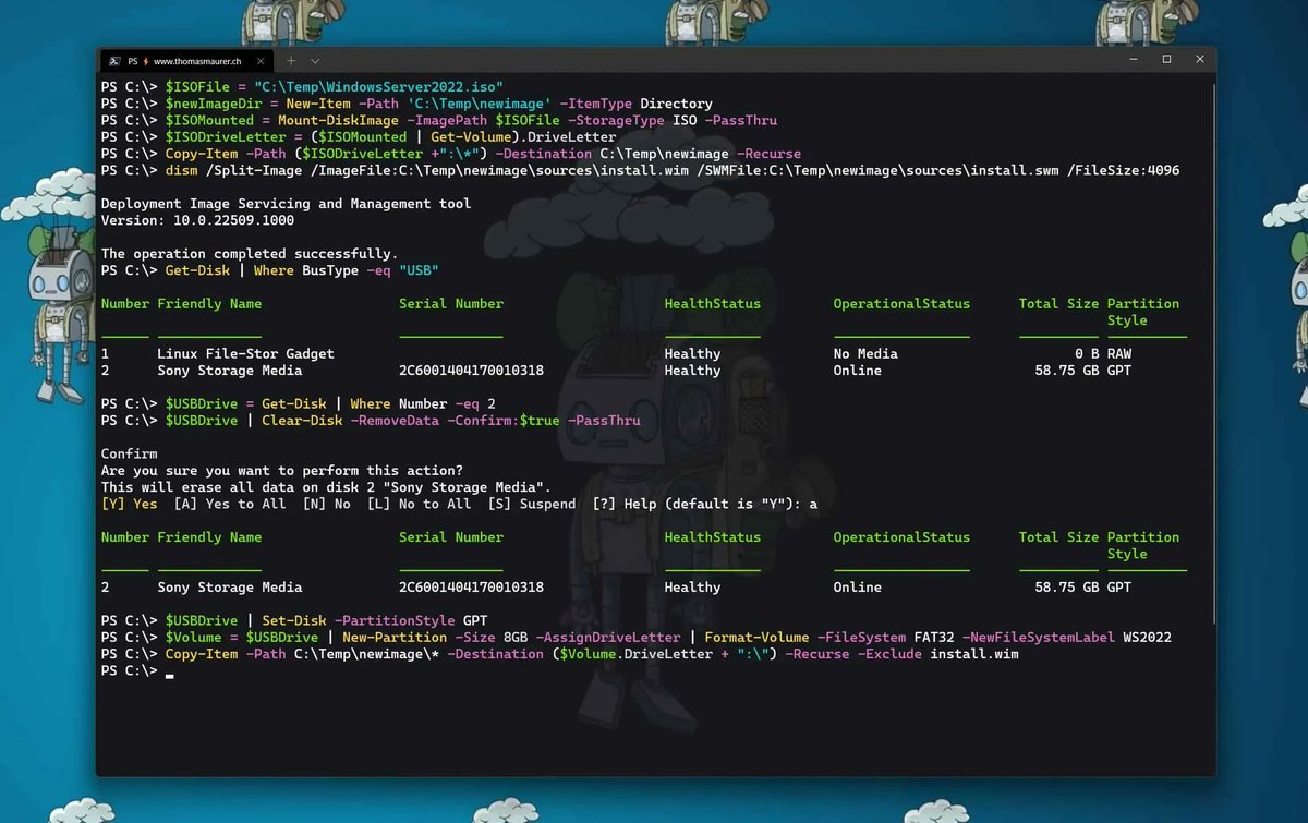 ThomasMaurer's tweet photo. Create an USB Drive for Windows Server 2022 Installation
https://t.co/bbCDiMmIjg
#WindowsServer #WinodwsServer2022 #WinServ https://t.co/8FxGCDbEGc
