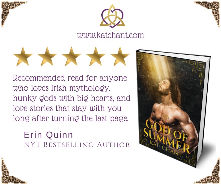Beyond thrilled to have a 5-Star review from one of my fave authors, Erin Quinn. #paranormalromance #debutnovel #fantasyromance #irishlore #celticmythology @WildRosePress