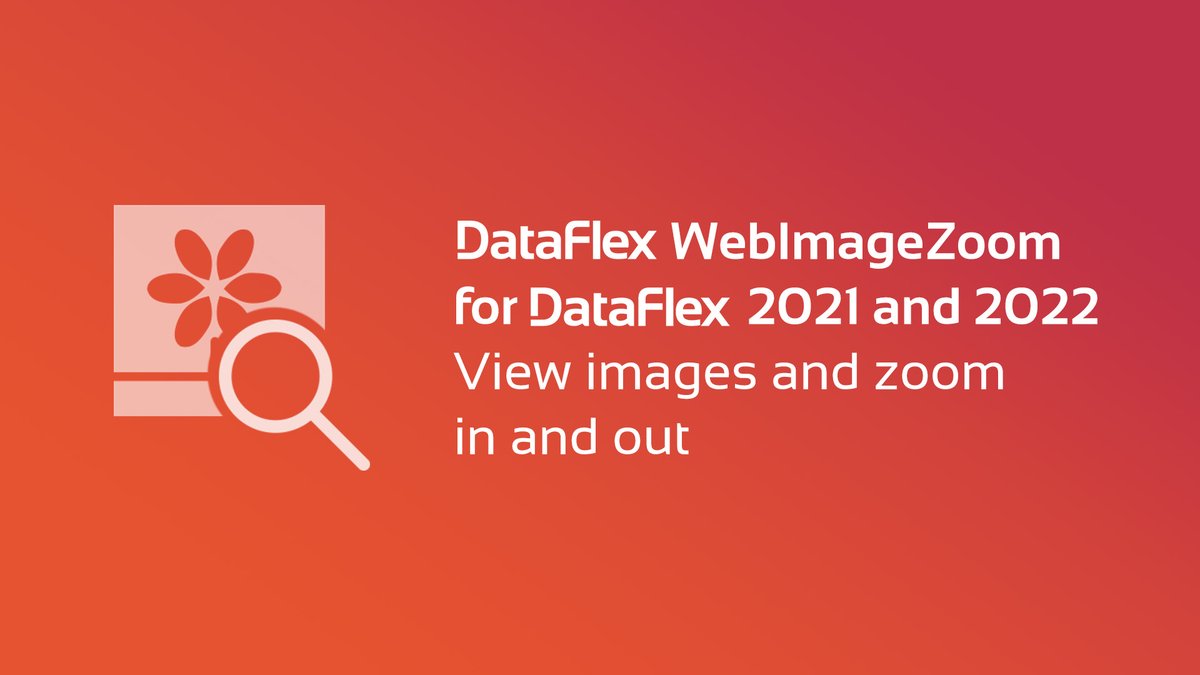 DataAccessEU's tweet photo. The #DataFlex WebImageZoom Library allows you to view images and zoom in and out. The library is now available for DataFlex 2021 and 2022! https://t.co/JgQYHhISPL https://t.co/VaaQS96Mek