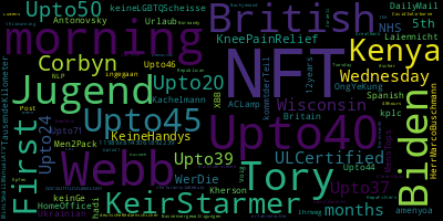 infokalyptisch's tweet photo. Trending in my timeline now: #NFT (8) #Upto40 (3) #morning (3) #Webb (3) #100 (2) #Jugend (2) #Biden (2) #Tory (2) https://t.co/kVCKtlZgmM