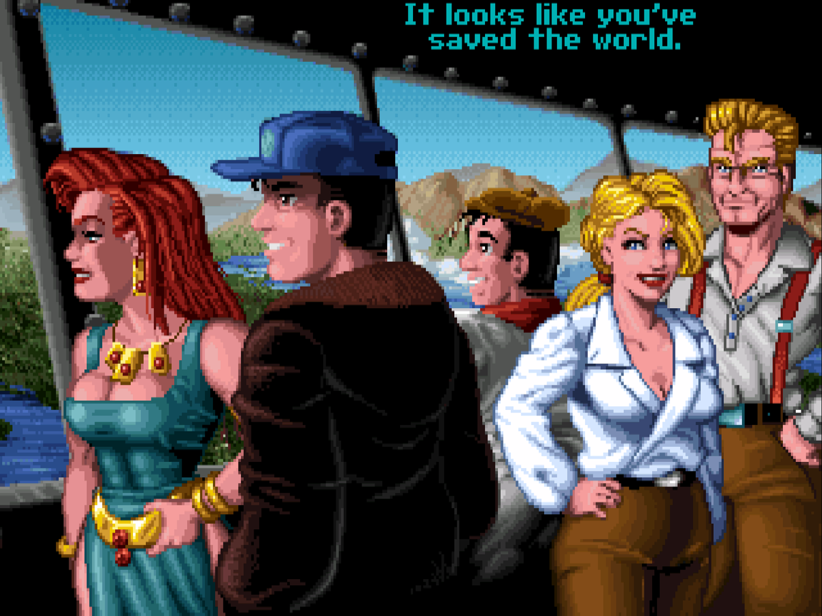 myfuryband's tweet photo. eurojank cheese fest but fun and FREE, and you can almost play it without walkthrough #flightoftheamazonqueen #flightoftheamazonqueengame #retrogames #pixelart #90s #adventuregame #pointandclick #dos #msdos #scummvm #cheese #cheesefest https://t.co/YglZUAfTyd
