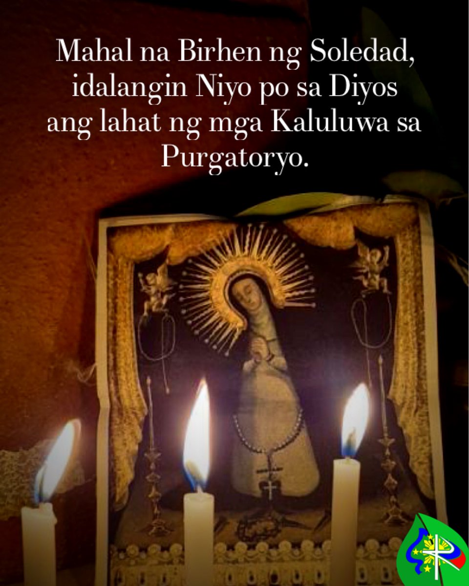 100%KATOLIKONGPINOY! (@katolikongpinoy) on Twitter photo 2022-11-02 14:13:59 Mahal na Birhen ng Soledad, idalangin Niyo po sa Diyos ang lahat ng mga Kaluluwa sa Purgatoryo. 🙏 #Undas2022 #AllSoulsDay Mahal na Birhen ng Soledad, idalangin Niyo po sa Diyos ang lahat ng mga Kaluluwa sa Purgatoryo. 🙏 #Undas2022 #AllSoulsDay