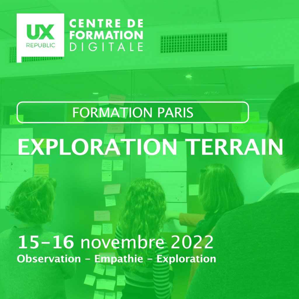 [TRAINING] Encore 2 places disponibles pour notre formation EXPLORATION TERRAIN les 15-16 novembre prochains...
Pour vous inscrire 👉ux-republic.com/formation/obse…