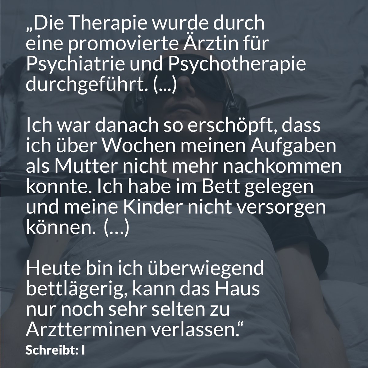 Wir haben unsere Mitglieder nach ihren Erfahrungen mit Aktivierungstherapien (CBT und GET) gefragt. Innerhalb weniger Tage haben wir weit über 100 Antworten bekommen und möchten hier eine Auswahl zeigen. 👇 mecfs.de/aktivierung-be… #MECFS #LongCOVID 1/4