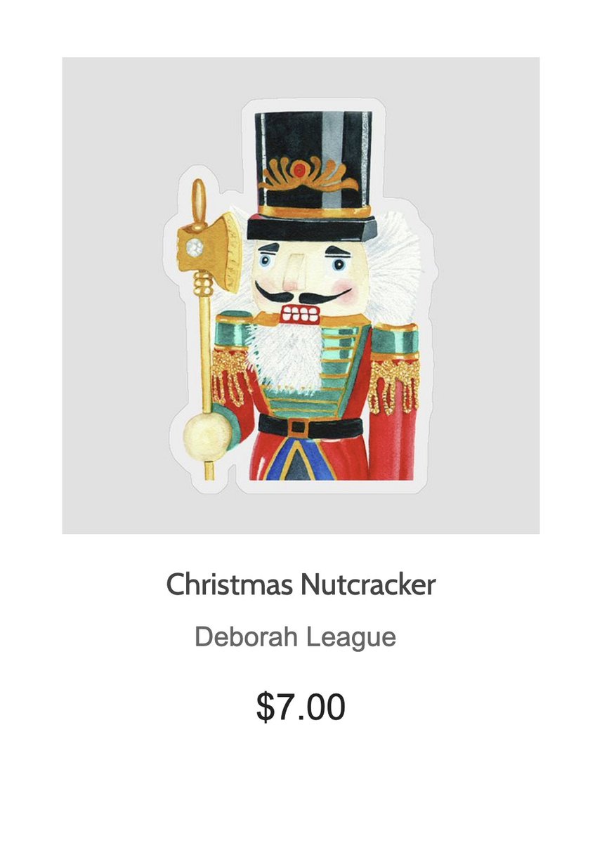 DAILY STICKER!!!  AVAILABLE HERE - deborah-league.pixels.com/featured/chris…
#vibrant #fun #Happiness #Stickers #stickerlove #dailysticker #Christmassticker #Christmasart #nutcracker #christmasnutcracker #christmaswatercolor #art #collectible  #BuyIntoArt #cutout #artwork #fallforart #ShopEarly