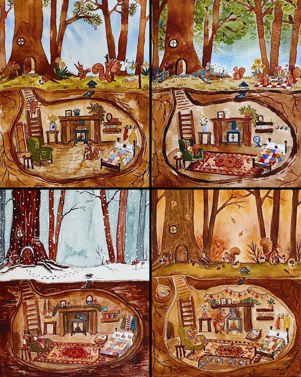 Squirrel Hollow through the seasons by Randi Lynn Reed 🐿