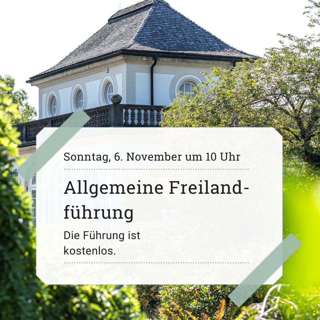 Am kommenden Sonntag führt Euch Rudolf Müller, ehemaliger technischer Leiter an unserem Garten, durch unser herbstliches Freiland. 🌿
Beginn &amp; Treffpunkt: 10 Uhr vor dem Eingang der Gewächshäuser.

Eine Anmeldung ist nicht nötig. 🍂

📸 Credits: Max Winkler