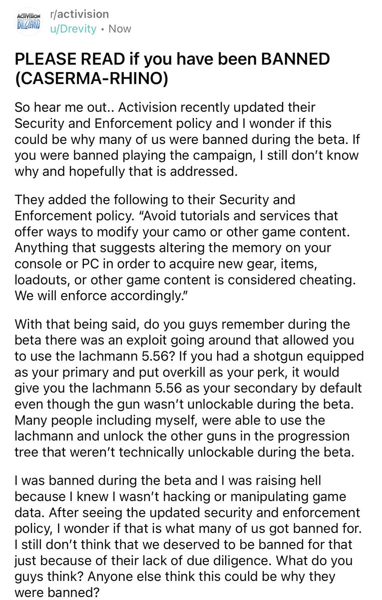xDrevity's tweet photo. @charlieINTEL @cod_4k @NerosCinema @_Tom_Henderson_ could this be why people are being false banned during the beta? Activision’s lack of due diligence in the beta??? https://t.co/Pbmadly85l