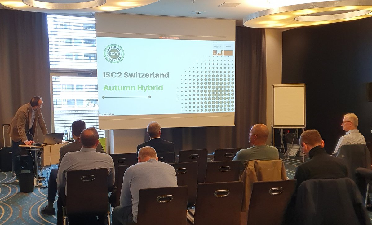 Our Event has just started. We are very happy to welcome you online but also in person for those who were able to travel. 
#isc2 #isc2switzerland