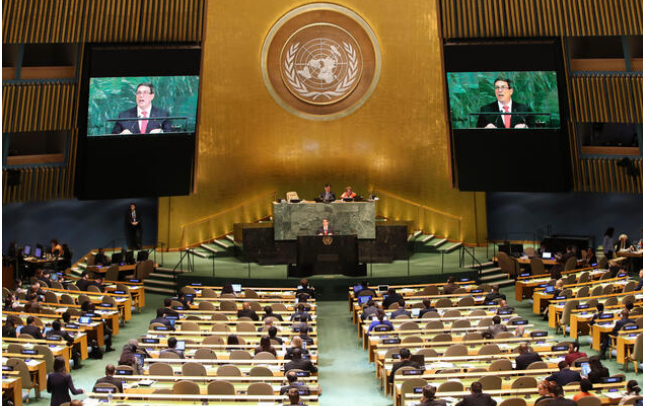 alegres_ci's tweet photo. Comienza hoy en @ONU
 el debate de la Resolución contra el bloqueo de #EEUU a #Cuba. Estamos seguros que serán jornadas donde nuevamente se contará con el apoyo de la comunidad internacional, nos asiste la razón. #MejorSinBloqueo #CubaPorLaPaz https://t.co/4zGrOPOrLd