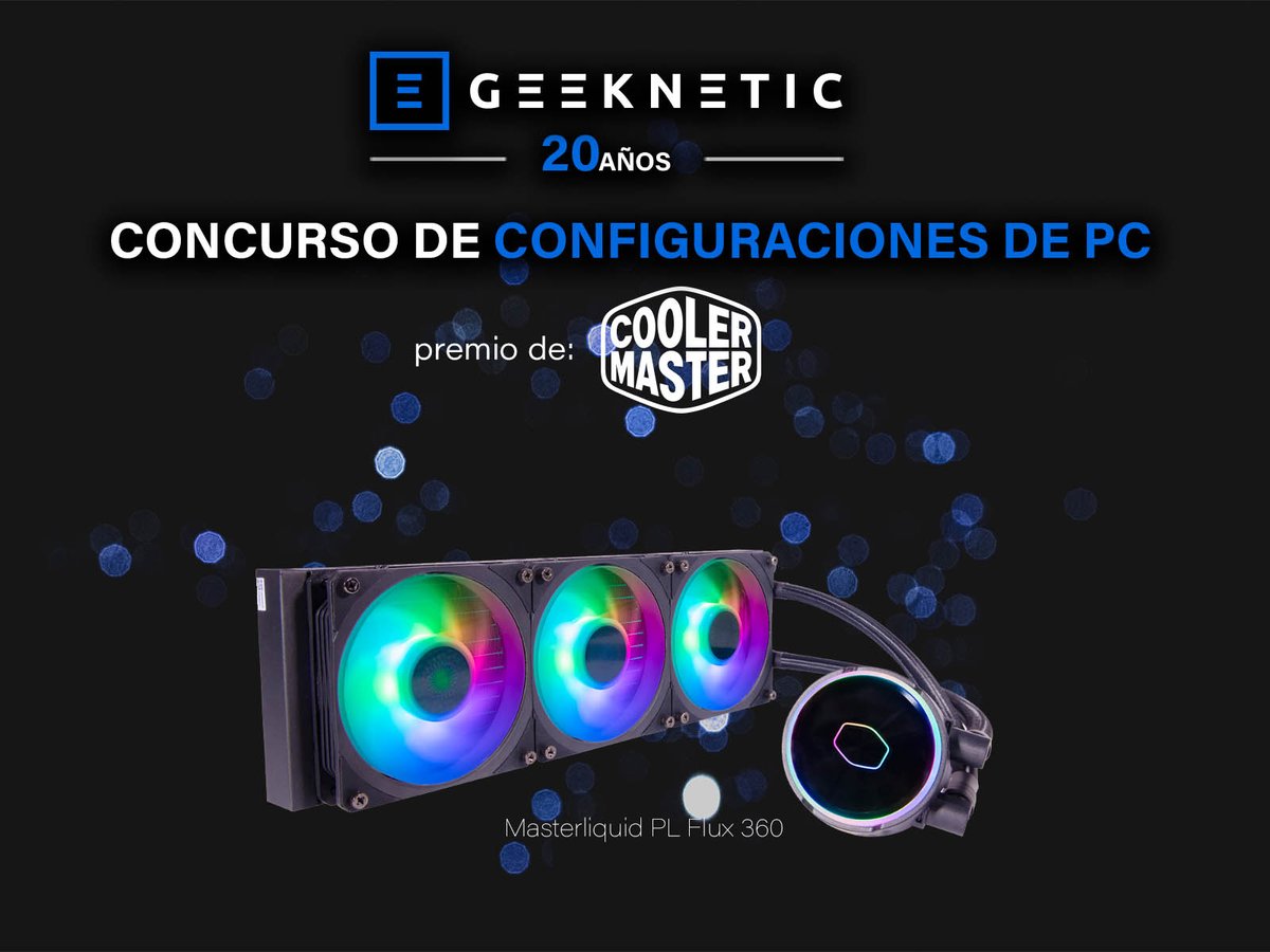 Geeknetic's tweet photo. 🎉¡Concurso 20 aniversario #Geeknetic! 🎉
🎁#CoolerMaster aporta una #RefrigeraciónLíquida AiO Masterliquid PL360 Flux 👇al total de 30 productos que se pueden ganar en nuestro concurso de configuraciones de PC. 👇
@CoolerMasterEs
https://t.co/5EjJJQgMW9 https://t.co/cCImYXDemt